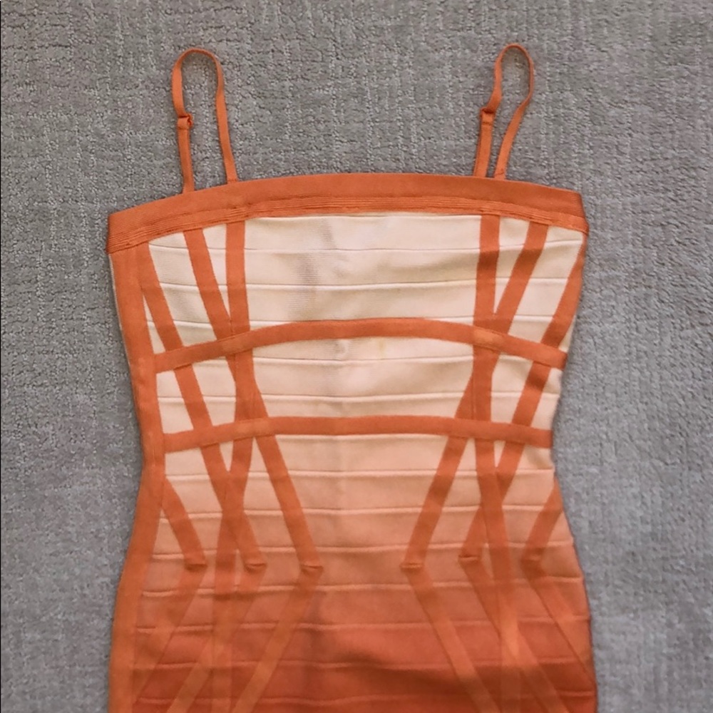 Orange ombré bandage dress - Picture 3 of 7